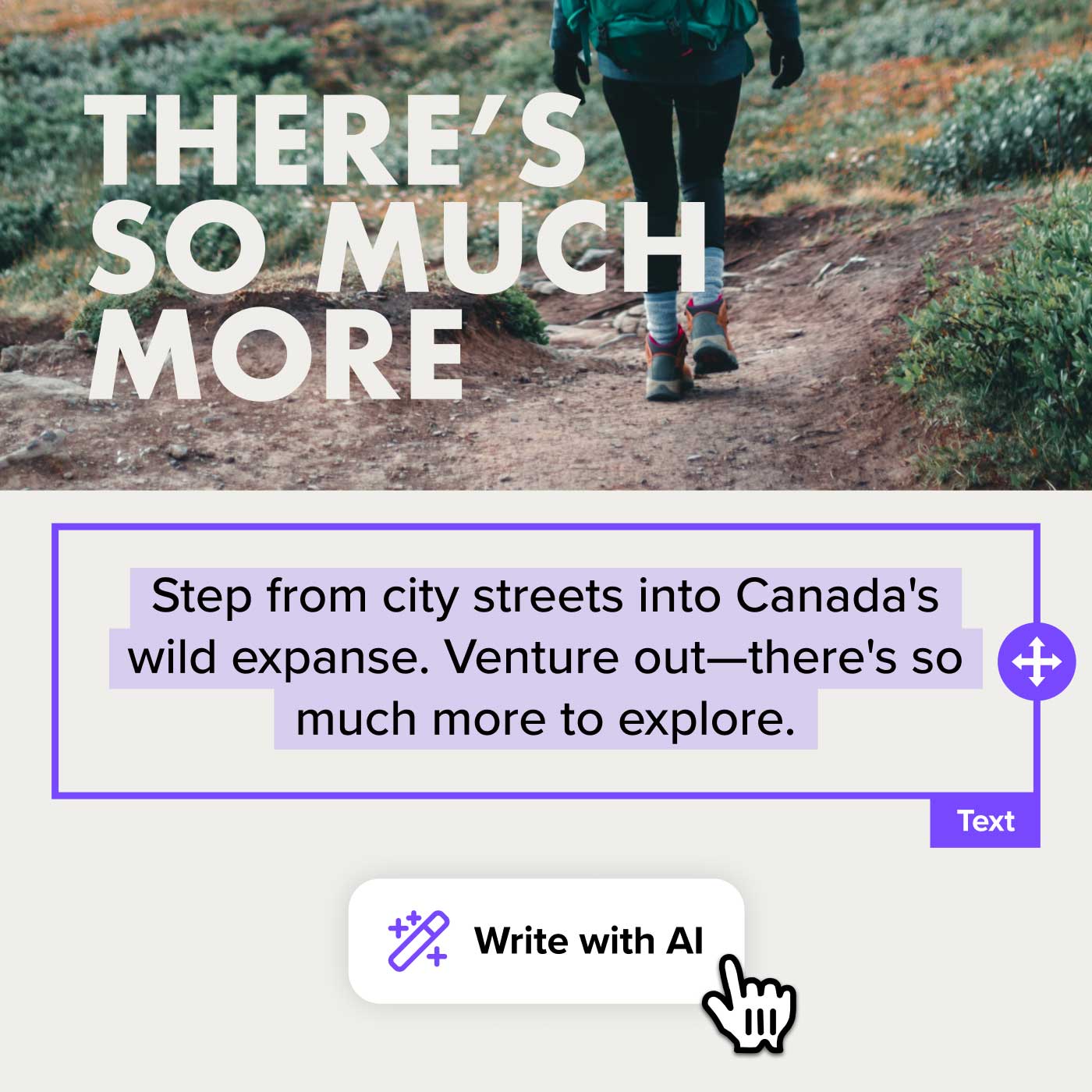 Le bouton "Write with AI" au moment du clic, dans l’éditeur de courriels.