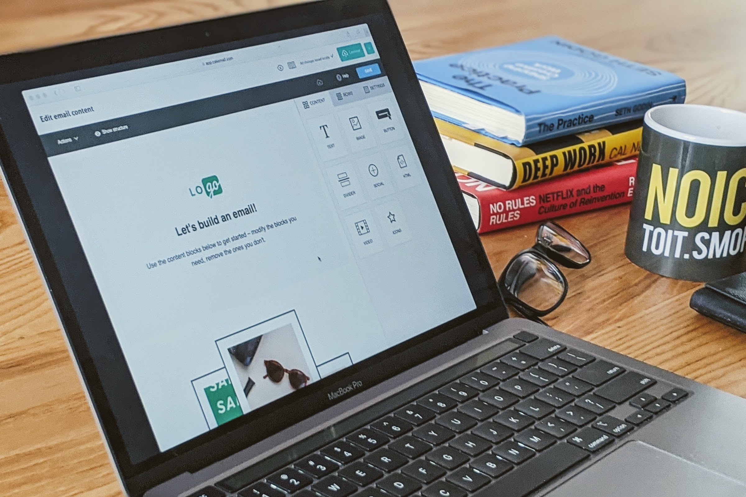 Interface utilisateur de Cakemail