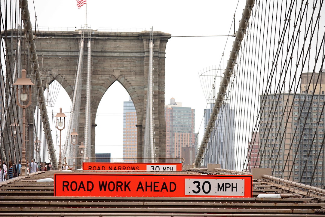 Photo Travaux sur le pont de Brooklyn : Travaux routiers à venir par membre flickr Keturah Stickann
