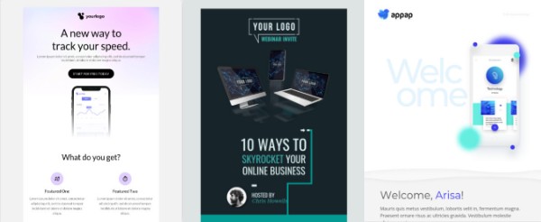 Professional templates to announce your product, webinar or white paper.