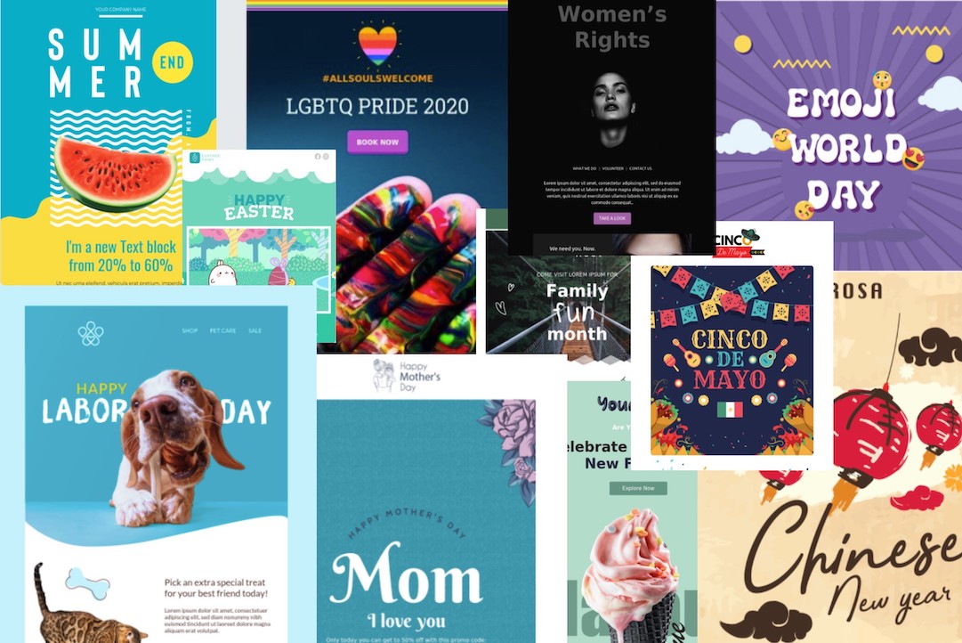 courriel calendrier - modèles pour toutes les occasions disponibles dans Cakemail