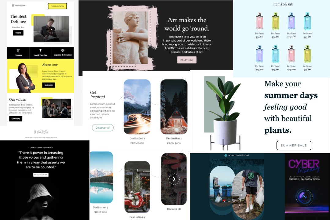 Image de différents modèles montrant les tendances du design pour 2023