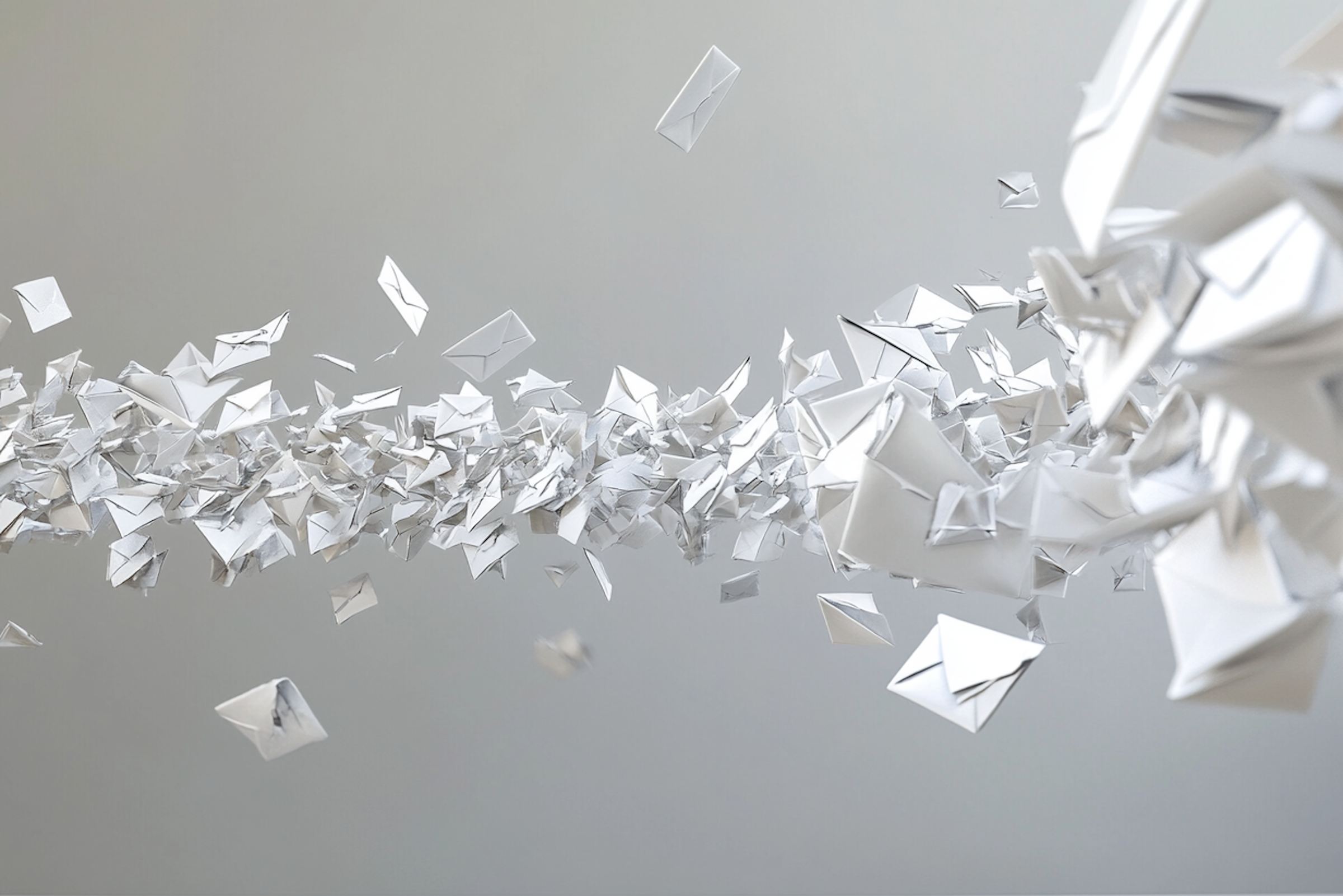Un flux de courriels suivant un chemin